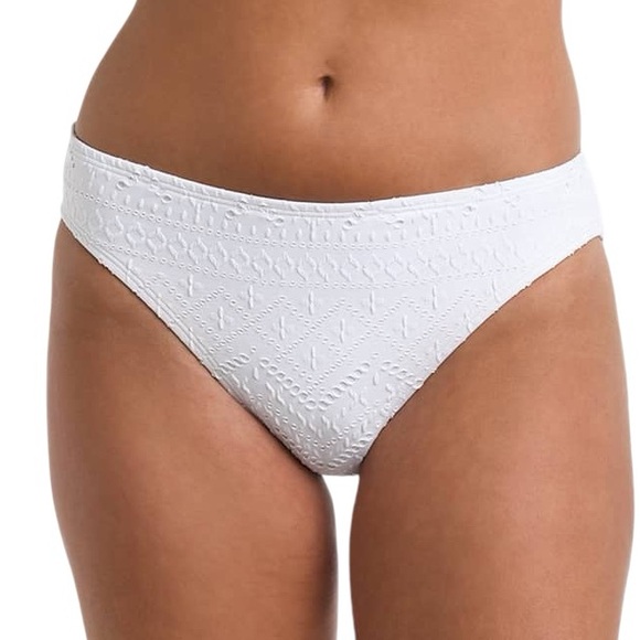 LA BLANCA SALTWATER SANDS white plus size 14 hipster bikini swim bottoms NWT - Picture 1 of 5